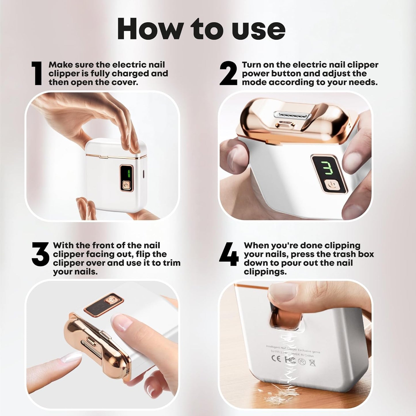 Automatic Electric Nail Clipper Trimmer