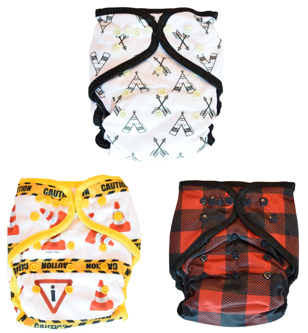 All in One Cloth Diaper 3 Pack