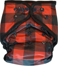 Load image into Gallery viewer, Layla Mae All in One Cloth Diapers One Size Adjustable AIO (Buffalo Plaid)