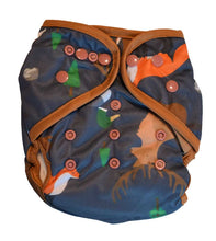 Load image into Gallery viewer, Layla Mae All in One Cloth Diapers One Size Adjustable AIO (Forest Animals)