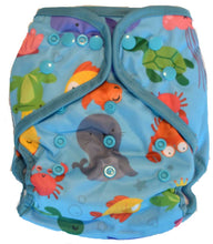 Load image into Gallery viewer, Layla Mae All in One Cloth Diapers One Size Adjustable AIO (Sea Animals)