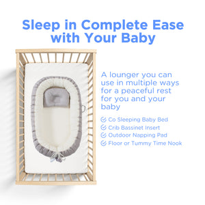 Baby Lounger for Newborn - Portable Baby Nest Bed for Cosleeping