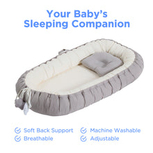 Load image into Gallery viewer, Baby Lounger for Newborn - Portable Baby Nest Bed for Cosleeping