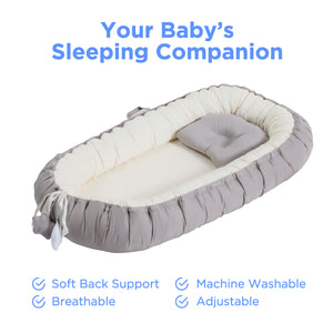 Baby Lounger for Newborn - Portable Baby Nest Bed for Cosleeping