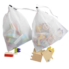 Load image into Gallery viewer, Reusable Mesh Toy Storage / Produce Bags by RU BAG Large 12&quot;x13&quot; 5 Pack